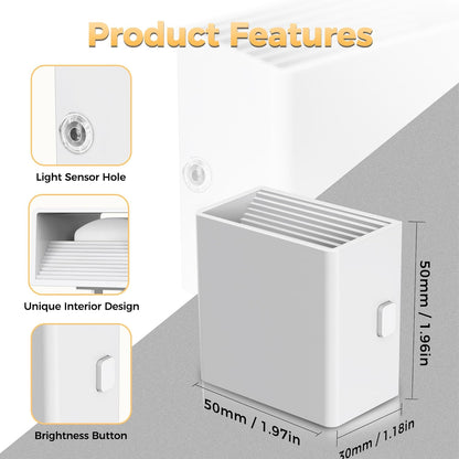 DORESshop LED Motion Sensor Night Light [2 Pack], Plug in Night Light, Dusk to Dawn Night Light Motion Sensor, 3 Level Brightness Adjustable Night Lights for Adults, Bedroom, Bathroom, Hallway, 3000K