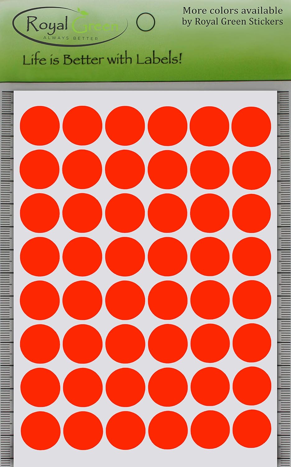 Royal Green Dot Sticker 11/16" Inch (17mm) Colored Labels in Purple - 2400 Pack - Colors A