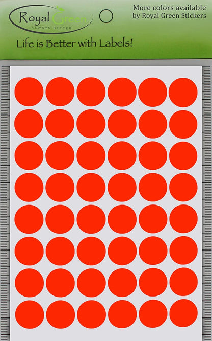 Royal Green Dot Sticker 11/16" Inch (17mm) Colored Labels in Purple - 2400 Pack - Colors A