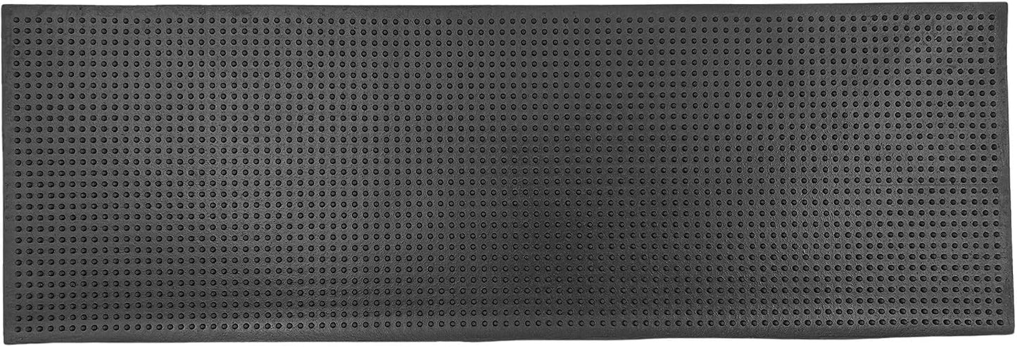 Ottomanson Non Slip Stair Treads Indoor – Peel and Stick Carpet Stair Treads for Wooden Stairs, Self Adhesive Anti Slip Stair Pads for Kids & Pets – 7.9" x 29.9", 7 Pack – Black