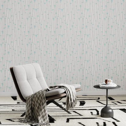 Modern Peel and Stick Wallpaper 17.3" x 80" White Wall Paper Peel and Stick Boho Birch-Twig Stripe Contact Paper Removable Self Adhesive Wallpaper for Bathroom Bedroom Shelf Cabinet Decor Vinyl