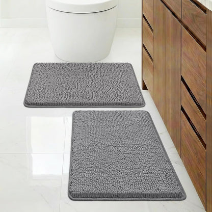 Bcoimo Bathroom Rugs 24x17, Bath Mats for Bathroom Non Slip with Rubber Backing,High Absorbent Microfiber Bath Rugs Quick Drying, Machine Washable, Durable Decor