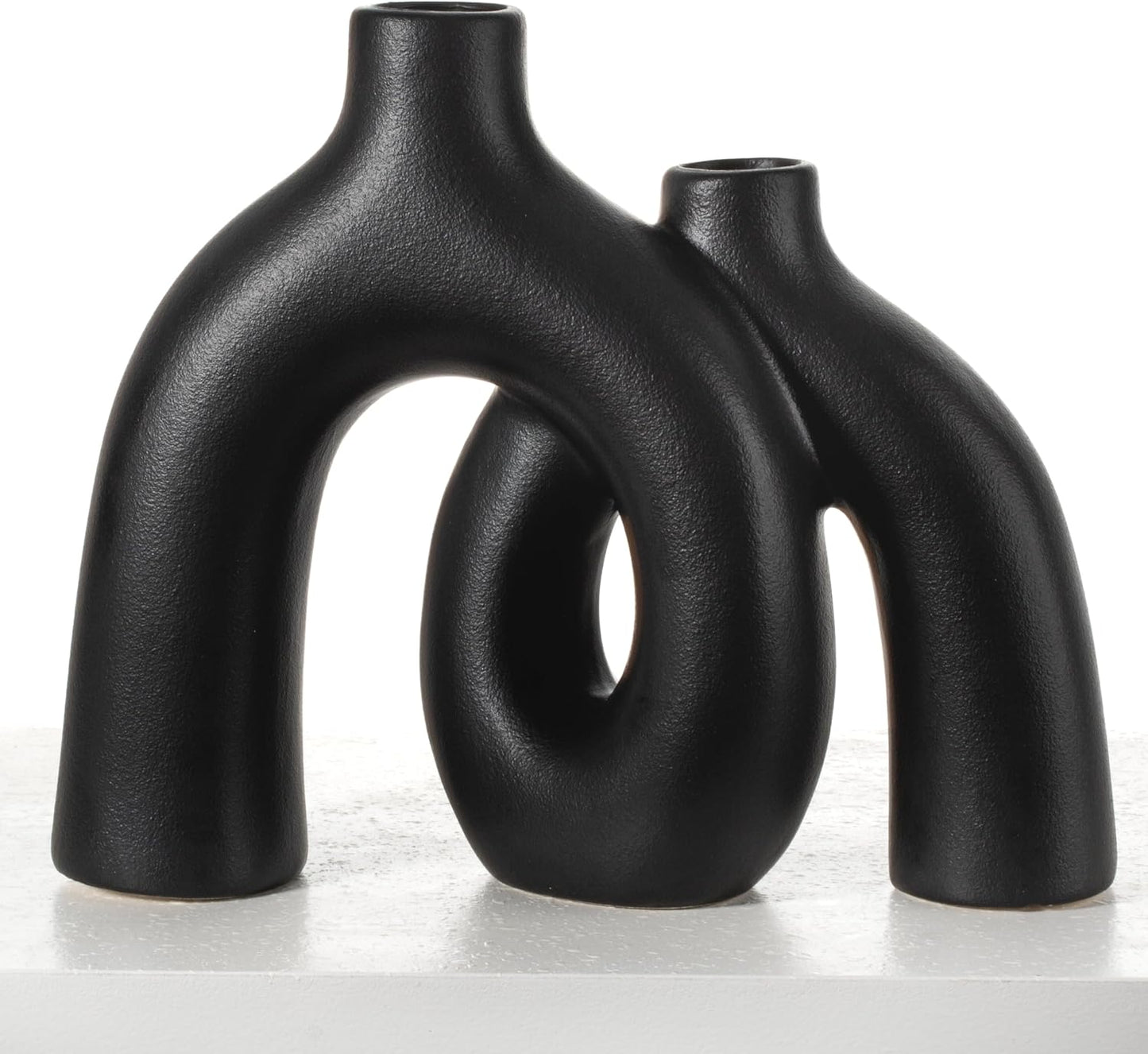 CEMABT Modern Nordic Boho Vase Set - Elegant Beige Matte Ceramic Vase for Living Room, Bookshelf, Mantel, Entryway Table & Console Decor | Home Decor Shelf Decorations Easter Gift