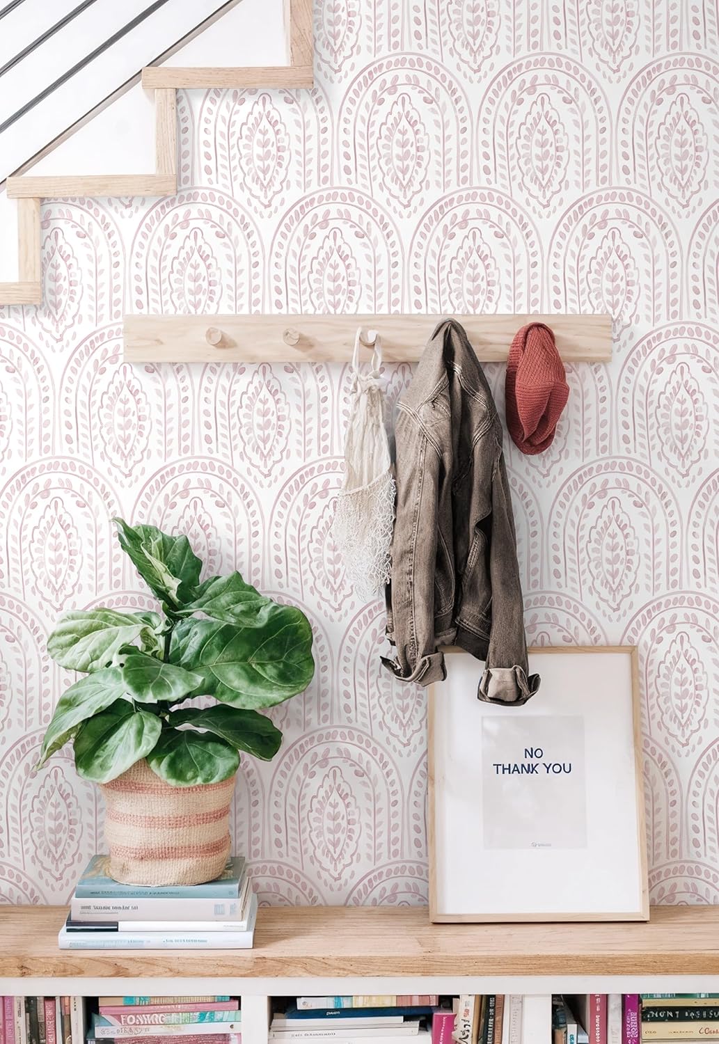 EeeComing Peel and Stick Wallpaper Boho Modern Wall Paper Peel and Stick Removable Contact Paper Self Adhesive Wallpapers for Bedroom and Bathroom Wallpaper Cabinet Shelf Liner Vinyl 118.1 "x17.3