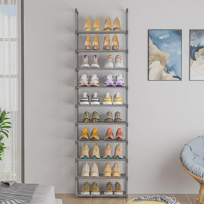 OYREL Sturdy Metal Organizer for Narrow Closets, Shoe Shelf Stand