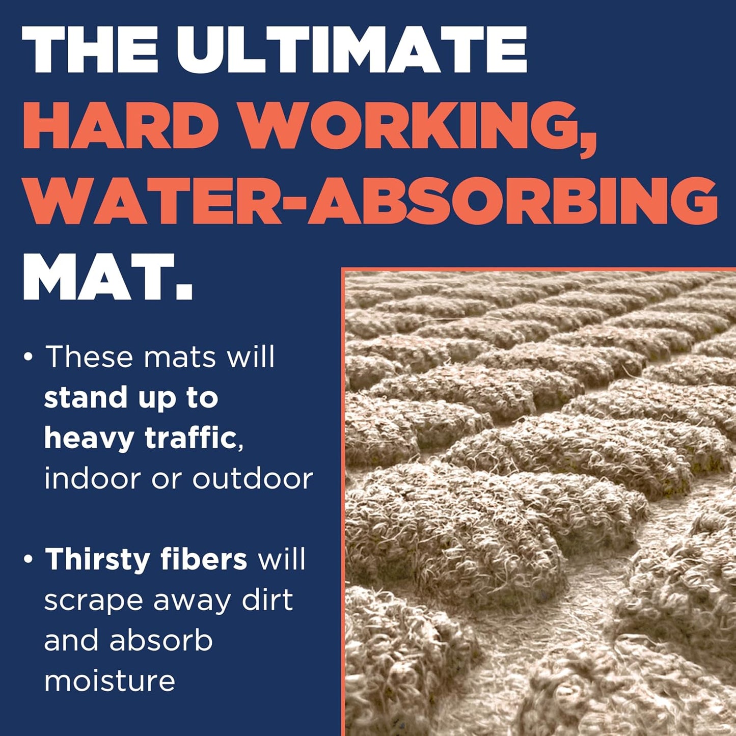 Artisan Entry Indoor Mats for Entryway, Durable & Easy to Clean Tray for Boots, Anti-Slip & Water-Resistant for Front Room, Made in The USA, 15" x 36", Blue, by Mats Inc.