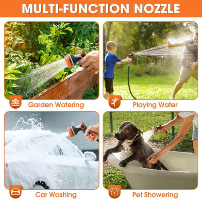 Garden Hose Nozzle,Hose Spray Nozzle with Adjustable 10 Watering Patterns,Slip Resistant High Pressure Water Hose Nozzle Sprayer for Plants & Lawns Watering,Car Washing and Pet Showering