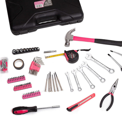 CARTMAN 148-Piece Automotive And Household Tool Set, Blue Repair Kit Case | Versatile tool assortment for car maintenance, home repairs, DIY projects, furniture setup, and daily fixes in a molded case.