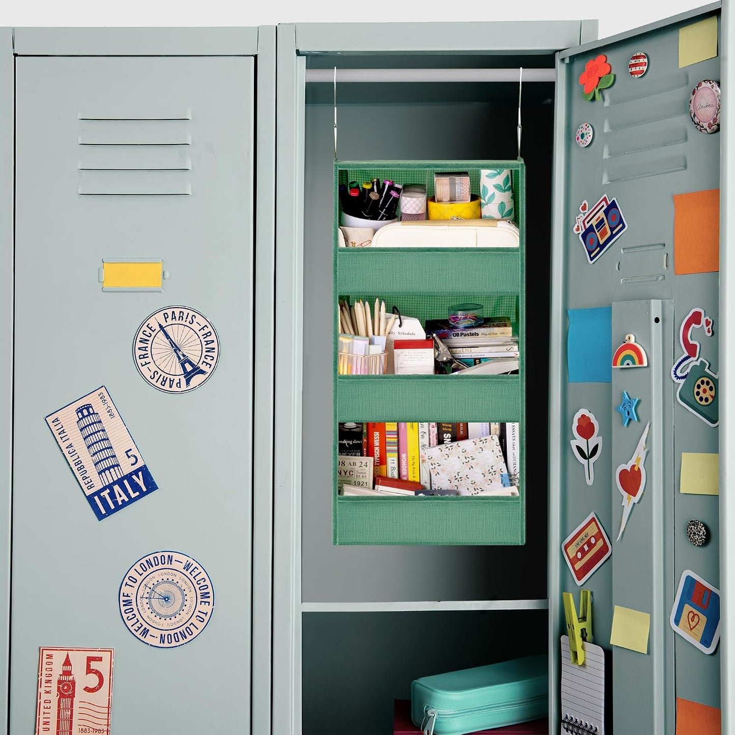 GRANNY SAYS 3-Shelf Hanging Closet Organizer and Storage, Collapsible Hanging Closet Shelves, Hanging Organizer for Closet & RV, Gray, 29 ½" H X 12" W X 12" D, 1-Pack