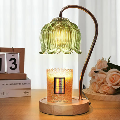 Flower Candle Warmer Lamp with Timer & Dimmer - Fits All Jar Scented Candles - Christmas & Mother's Day Gift for Women，Mom，Her