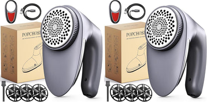 POPCHOSE Fabric Shaver, Lint Remover for Clothes, Lint Shaver with 6-Leaf Blades & 2 Speed, 2000mAh Rechargeable, Sweater Shavers to Remove Pilling, Electric Lint Remover for Couch, Furniture, Fuzz