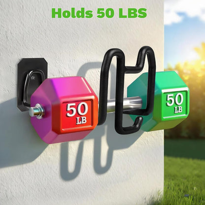 Garden Hose Holder Wall Mount Water Hose Holders for Outside | Metal Hose Hanger with Hook Heavy Duty Garden Hose Reel for Outside Yard Lawn Storage