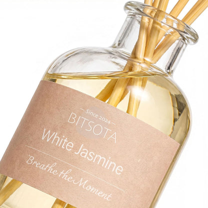 Natural Reed Diffuser Set, Fresh Lemon 3.52 oz (100ml) Scented Diffuser with Sticks Home Fragrance Reed Diffuser for Bathroom Shelf Decor, Ideal Gift for Woman