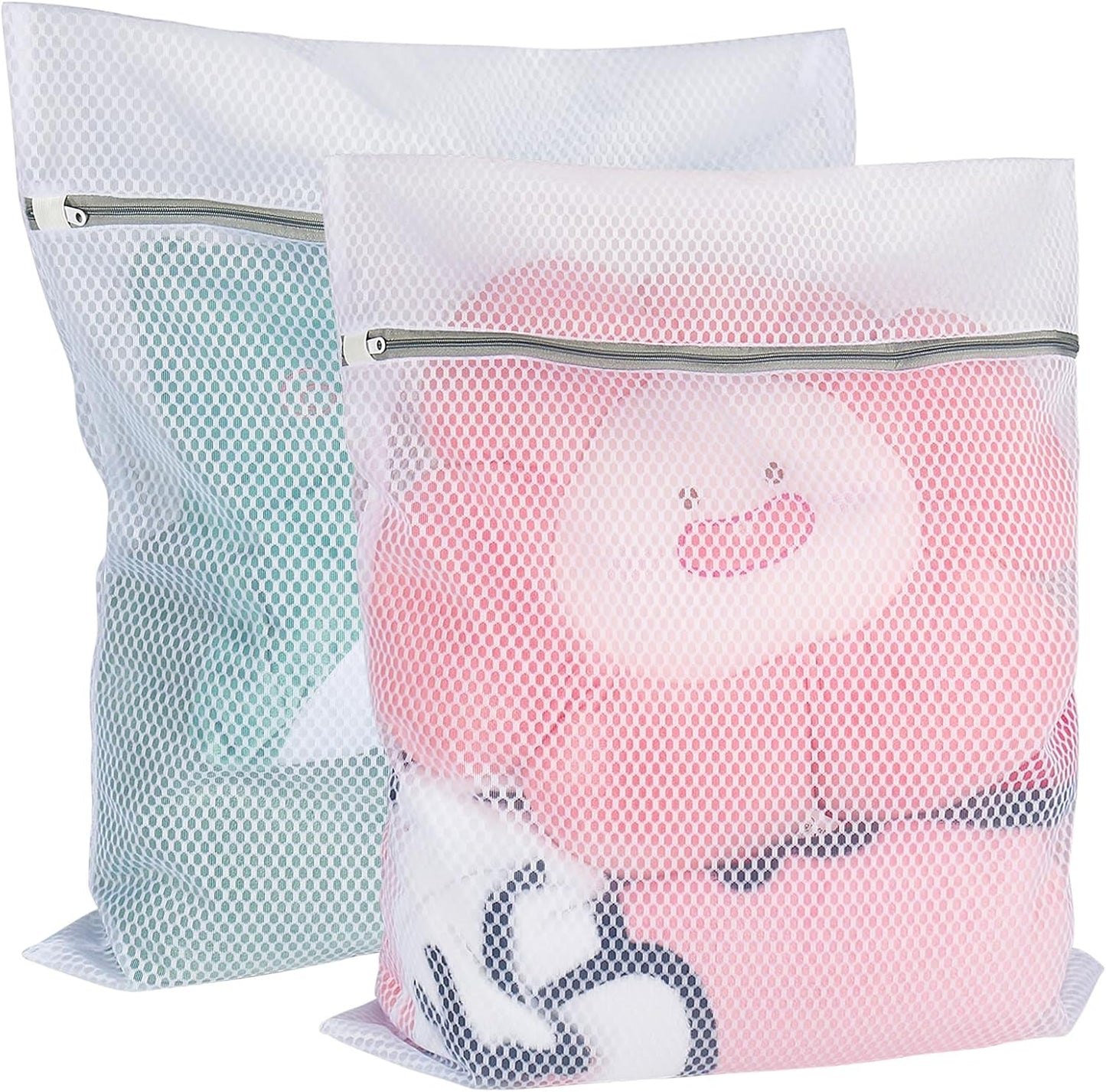 Vivifying Extra Large Mesh Laundry Bag, 2 Pack XXL Oversize Honeycomb Mesh Wash Bags for Washing Machine, Coats, Stuffed Toys, Blanket, Bedding, Sweater, Delicates Clothes (27 x 35 Inches)