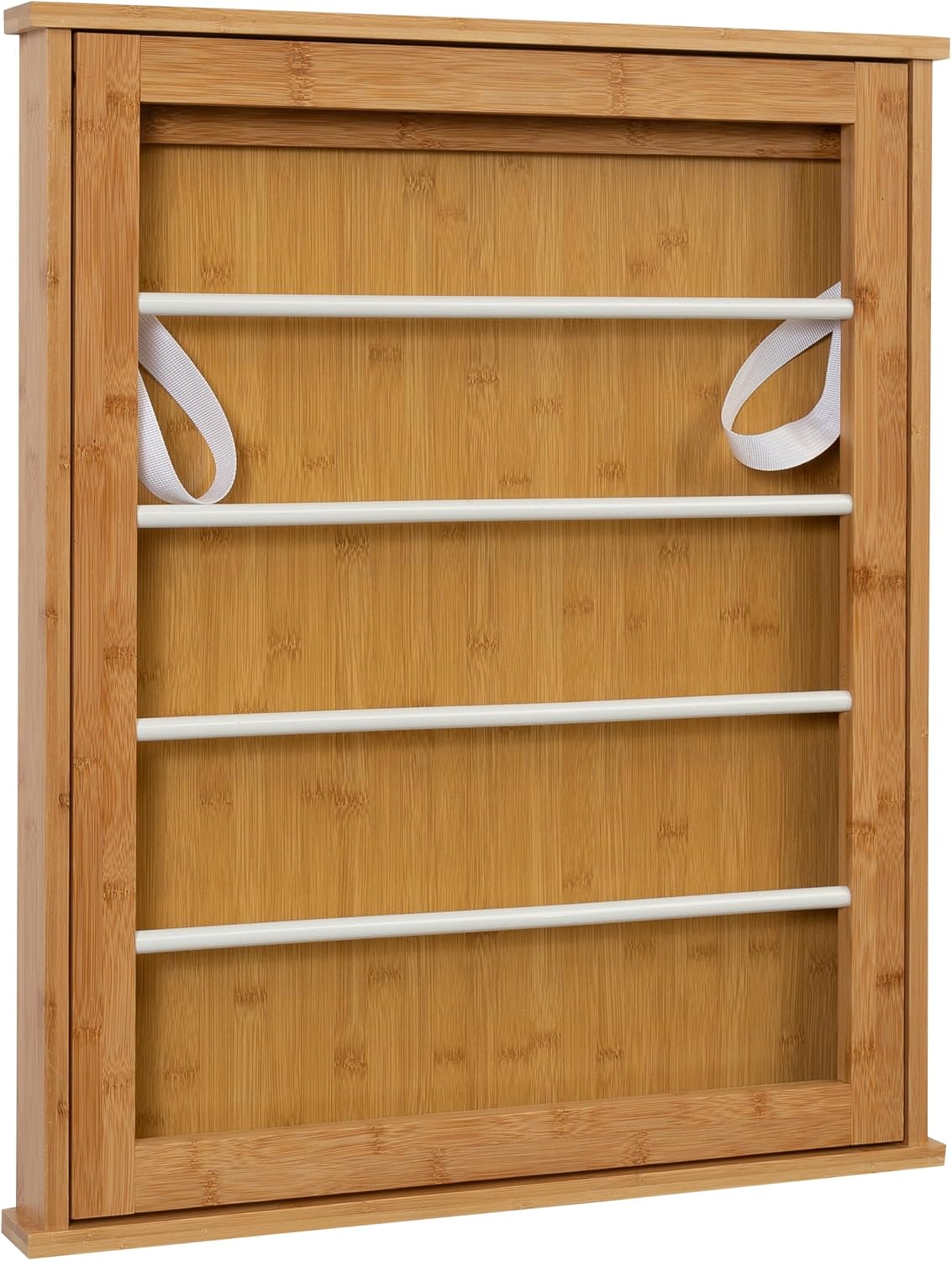 Honey-Can-Do Wall-Mounted Clothes Drying Rack, Bamboo, Collapsible, 23 in W x 27.25 in H