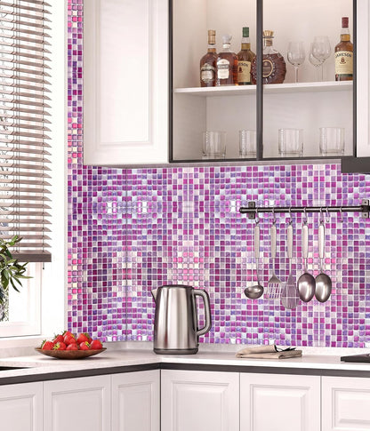 Yoillione Peel and Stick Backsplash for Kitchen: Self Adhesive Wall Tiles for Bathroom - Vinyl Thick Back Splash Tile (10, Light Coffee)