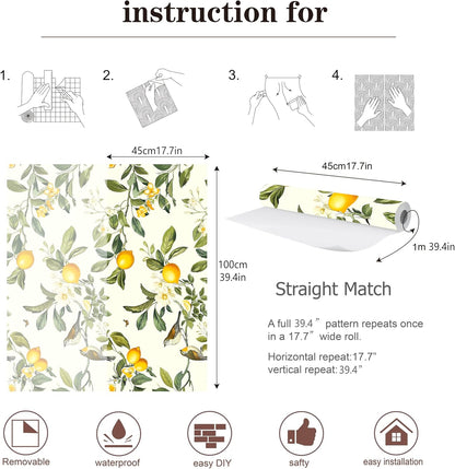 Peel and Stick Wallpaper, Soft Wildflower Botanical Contact Paper, PVC Vinyl Removable Wall Covering, Waterproof Easy-Clean, No Residue Renter Friendly, Neutral Decor, 39.4x17.3 in (Flowers2)