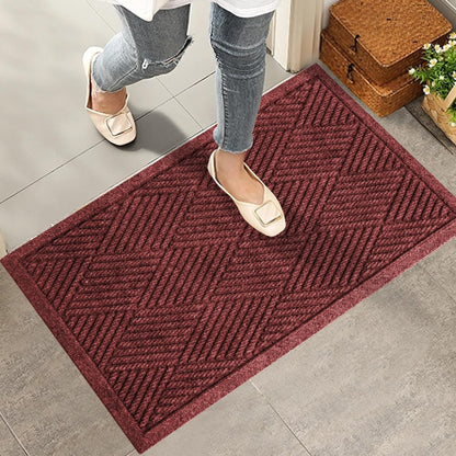 HIYARD Sturdy Front Door Mat, Absorbent Muddy Dirt Resist Welcome Door Mats Outdoor Indoor, Stain and Fade Resistant, Non-Slip Rubber Backing Low Profile Doormat for Entryway, 30×17, Beige