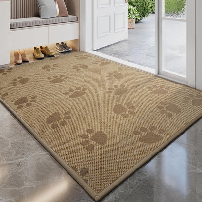 Door Mat 17"x30",Door Mat Indoor Entrance Dirt Resistant and Absorbent Non-Slip Rubber Backing Front Door Mats Washable Low-Profile Indoor Mats for Entryway, Inside Entrance Easy Clean Gray