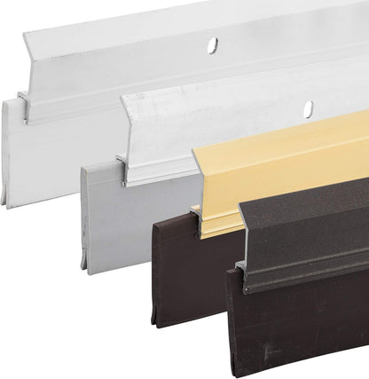 Randall Manufacturing V-63-BR All-Season Door Sweep, Heavy Duty Aluminum, Ideal for Residential & Commercial Use, Easy Installation with Heavy Rubber Seal, Ensure Comfort and Security (3 FT, Brown)