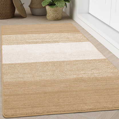 Kitinjoy Indoor Outdoor Door Mat, 32x20 Non-Slip Absorbent Dirt Trapper, Low-Profile Washable Inside Entrance Front Floor Mat, Sturdy Soft Entry Doormats for Entryway, Grey