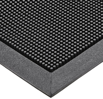 NoTrax 345 Scraper Outdoor Brush Mat, Natural Rubber Doormat for Outdoor Year-Round Use, Heavy-Duty, Durable, Beveled Edges, 28" x 46" Black, 345S2846BL