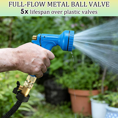 Hourleey Brass Garden Hose Shut Off Valve, 2 Pack Heavy Duty 3/4 Inch Solid Brass Garden Hose Shut Off Valve with 10 Extra Rubber Washers