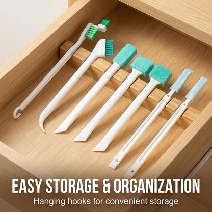 8pcs Small Cleaning Brushes, Deep Detail Crevice Cleaning Tool Set, Tiny Micro Scrub Cleaner for Gap Keyboard Corner, Household Essentials for Kitchen & Bathroom, Gift for New Home