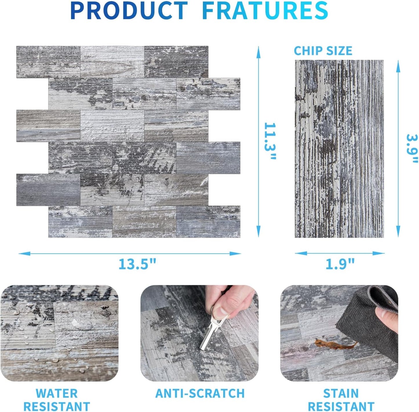 Art3d 10-Pack Peel and Stick Wall Tile for Backsplash, Stick on Stone Tile for Kitchen Bathroom Fireplace Vanitity in Stone Beige