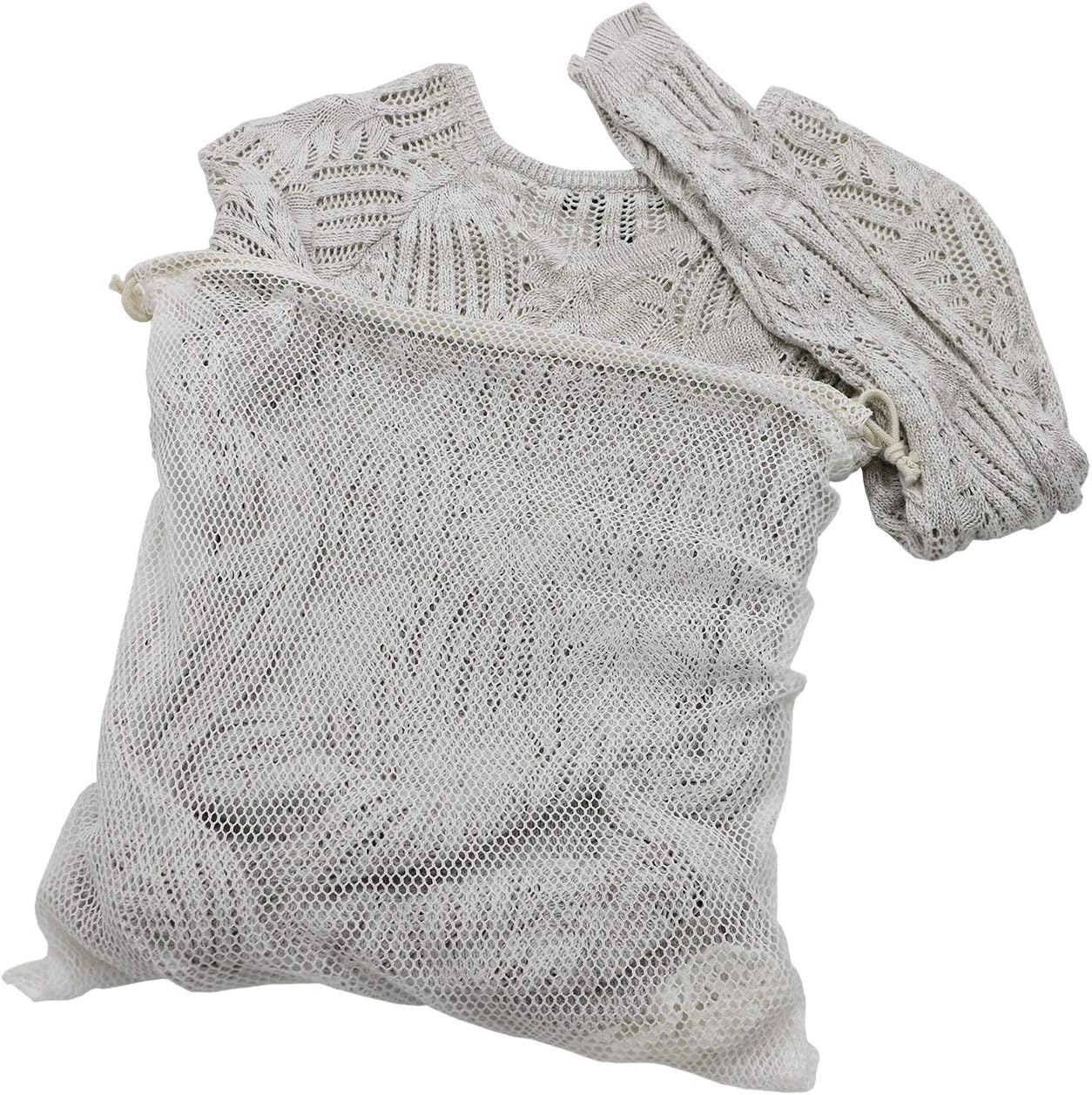 Simple Ecology Organic Cotton Mesh Laundry Bag; Machine Washing Bags for Delicates, Lingerie and Garments, Small 2 pack