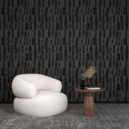 Modern Peel and Stick Wallpaper 17.3" x 78.7" Self Adhesive Wallpaper Textured Neutral Stripe Contact Paper Removable Vinyl Wall Paper for Living Room Bedroom Accent Wall Modern Minimalist Wall Decor