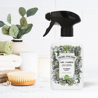 Poo-Pourri Before-You-Go Toilet Spray, Bamboo Rain, 2 Fl Oz, Up to 100 Uses, Bathroom Odor Deodorizer with Essential Oils for Home or Work, Travel Essentials, TSA Approved Size, Bamboo & Fresh Grass