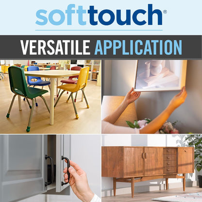 SoftTouch 1.5" Round Reusable Felt Furniture Sliders for Hard Surfaces, Noise-Reducing Adhesive Moving and Protective Pads for Cabinets, Chairs, Tables & Decorative Items Set of 48, Brown