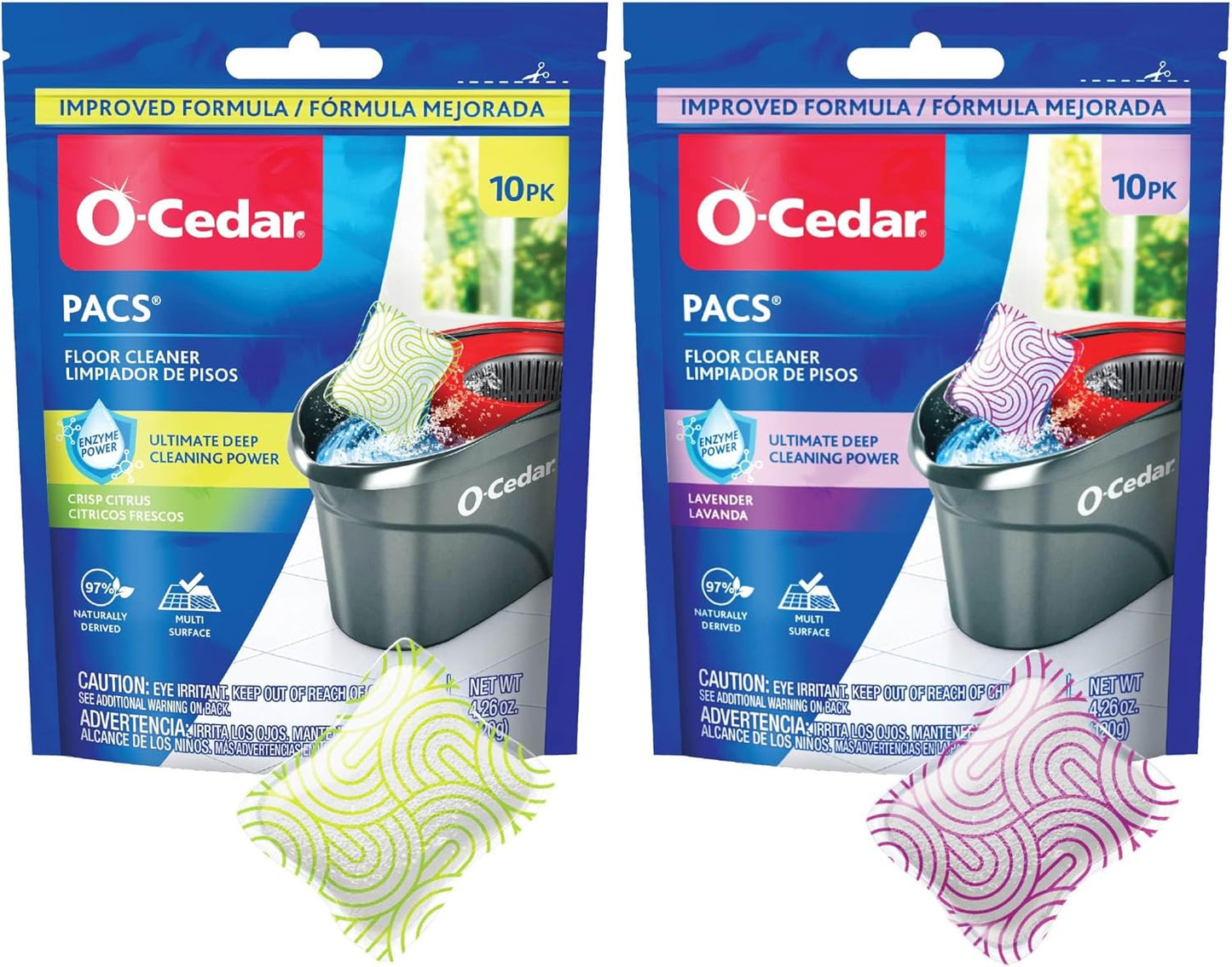 O-Cedar System Easy Wring Spin Mop & Bucket with 3 Extra Refills