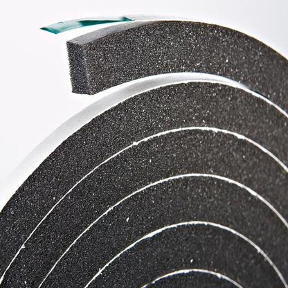 Frost King R338H Self-Stick Rubber Foam Weatherseal, 3/8"W, 3/16"T, Black|Blacks