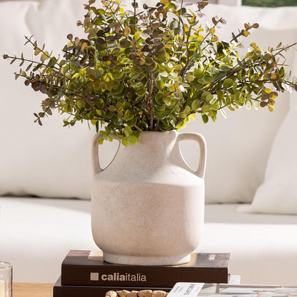 Ceramic Vase Set of 3, Modern Decorative Vases for Home Decor, Small Flower Pottery Vase Sets, Boho Farmhouse Rustic Vases for Living Room, Kitchen, Bedroom, Bathroom, Shelf, Table