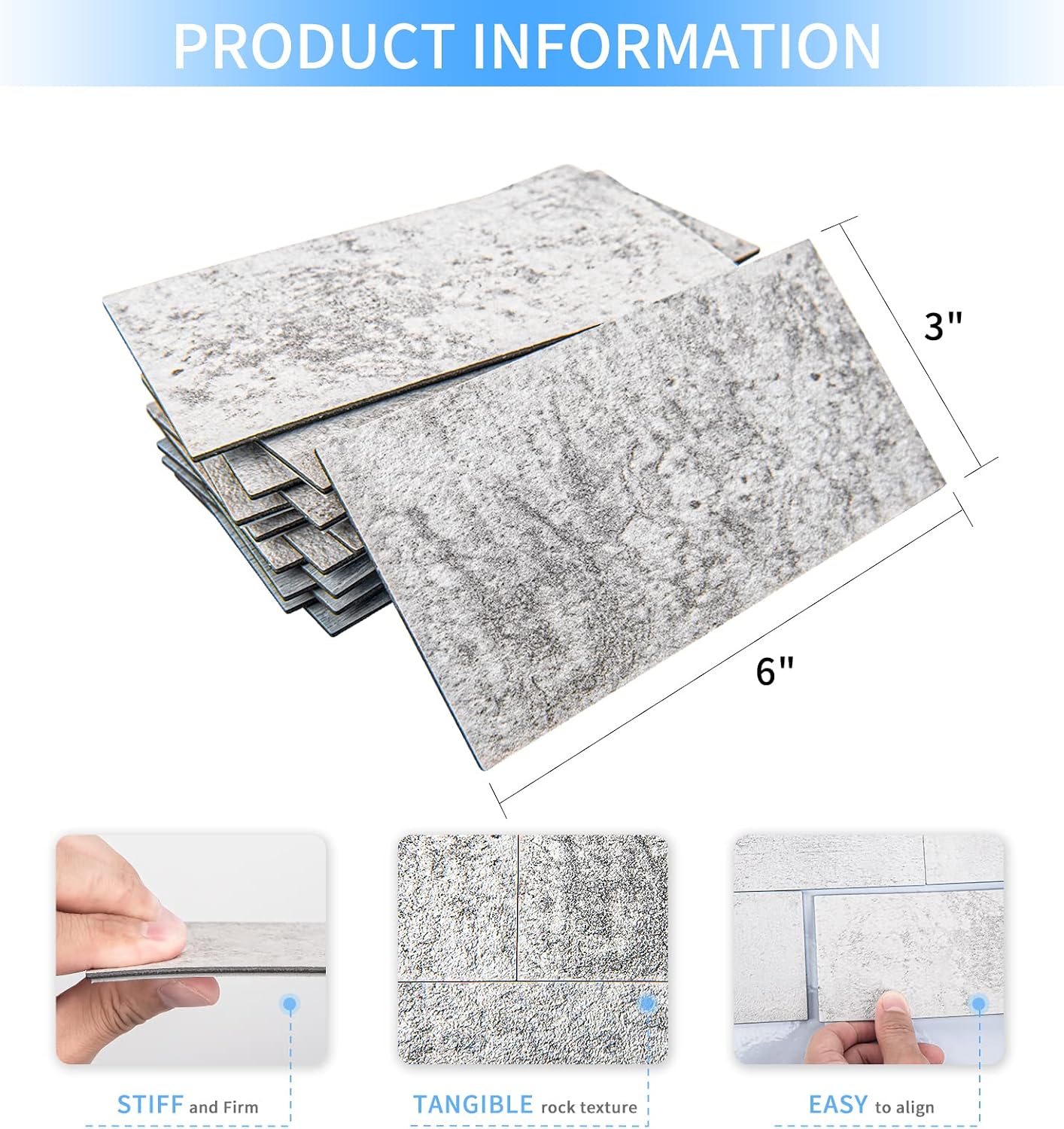 Art3d 102-Piece Peel and Stick Wall Tile for Kitchen Backsplash, Bathroom, Fireplace, 3in. × 6in. Stick on Subway Tile, Glossy White