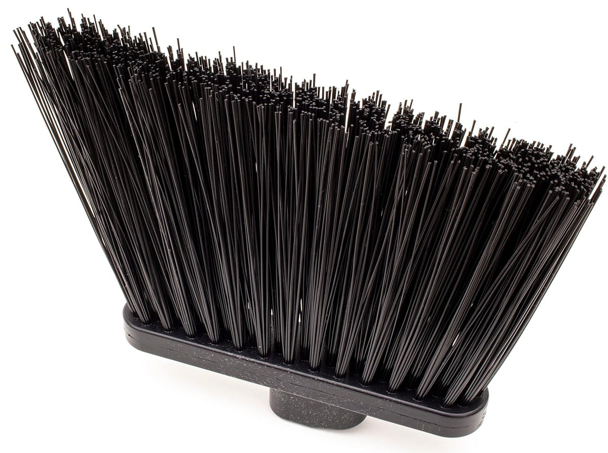 SPARTA Plastic Broom Head, Angled, Un-Flagged for Large Debris Indoor, Outdoor, Home, Restaurant, Lobby, Office, 12 Inches, Green