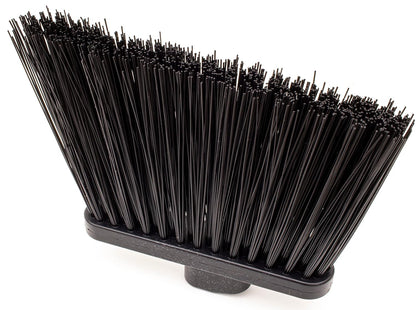 SPARTA Plastic Broom Head, Angled, Un-Flagged for Large Debris Indoor, Outdoor, Home, Restaurant, Lobby, Office, 12 Inches, Green