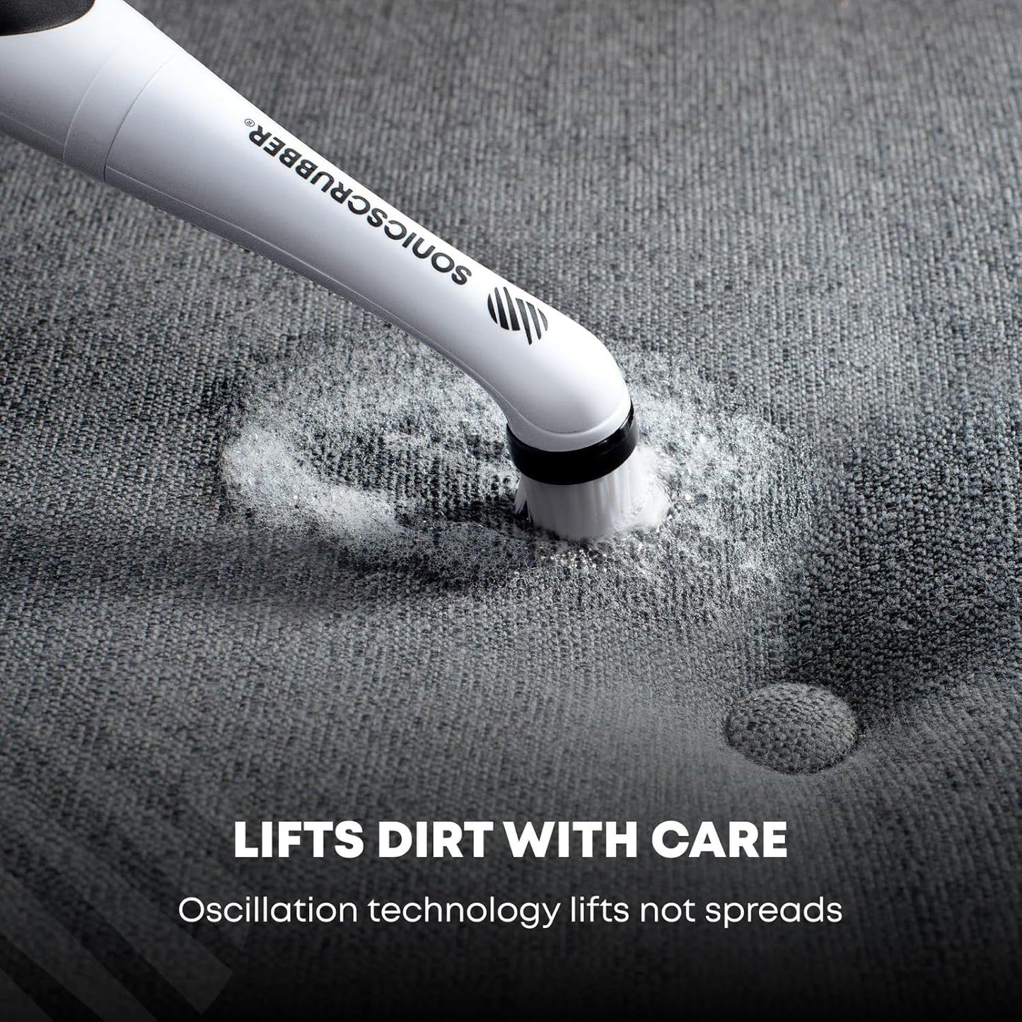 SonicScrubber Household Cleaning Brush Power Scrubber - Electric Spin Scrubber Brush for Home, Kitchen & Bathroom - Grout Cleaner & Removes Mould (Washing-Up System Spin Brush)