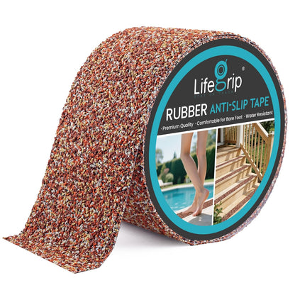 Lifegrip Anti Slip Tape, 4 Inch x 15 Foot Non-Slip Traction Grip Tape for Stairs, Waterproof Stair Treads Grip Non Slip, Non Skid Tape for Steps, Outdoor Black Grip Tape (4" X 15')