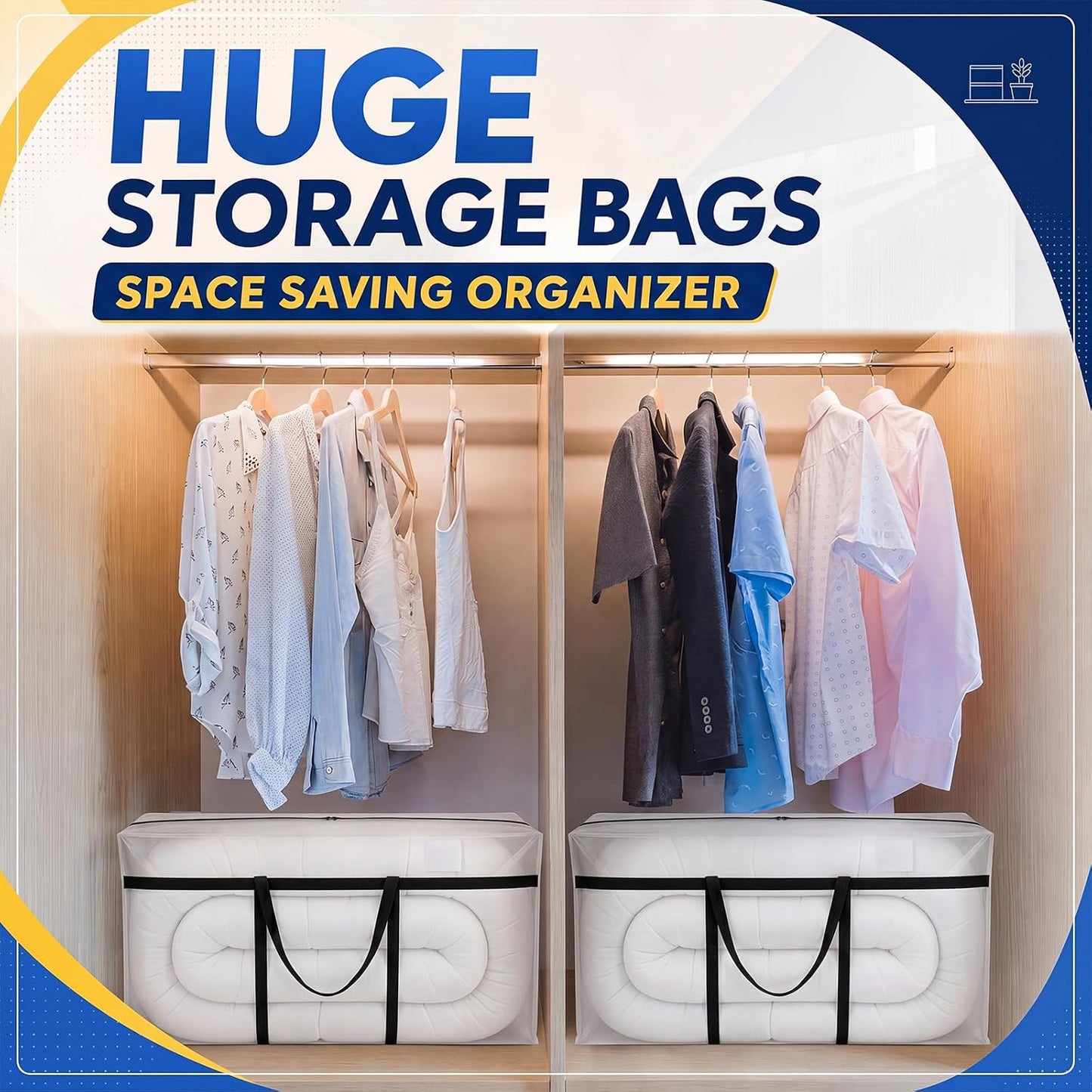 Windyun 4 Pack 57 Gallon Extra Large Moving Bags XXL Heavy Duty Storage Bag with Strong Zipper Handle Jumbo Big Tote Box Foldable for College Dorm Travel Clothes Duffle Blanket Pillow(Red)