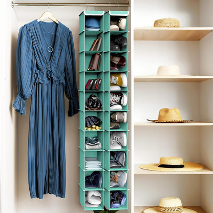 Simple Houseware 10 Shelves Hanging Shoes Organizer Holder for Closet, Grey