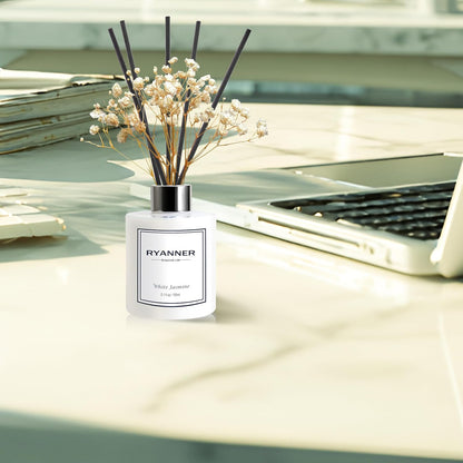 Reed Diffuser Set,5.1 fl oz Clean Linen Scent Diffuser with Sticks Home Fragrance Reed Diffuser with Essential Oil for Bathroom Shelf Decor&Air Freshener,Home Bathroom Office Decor & Gifts