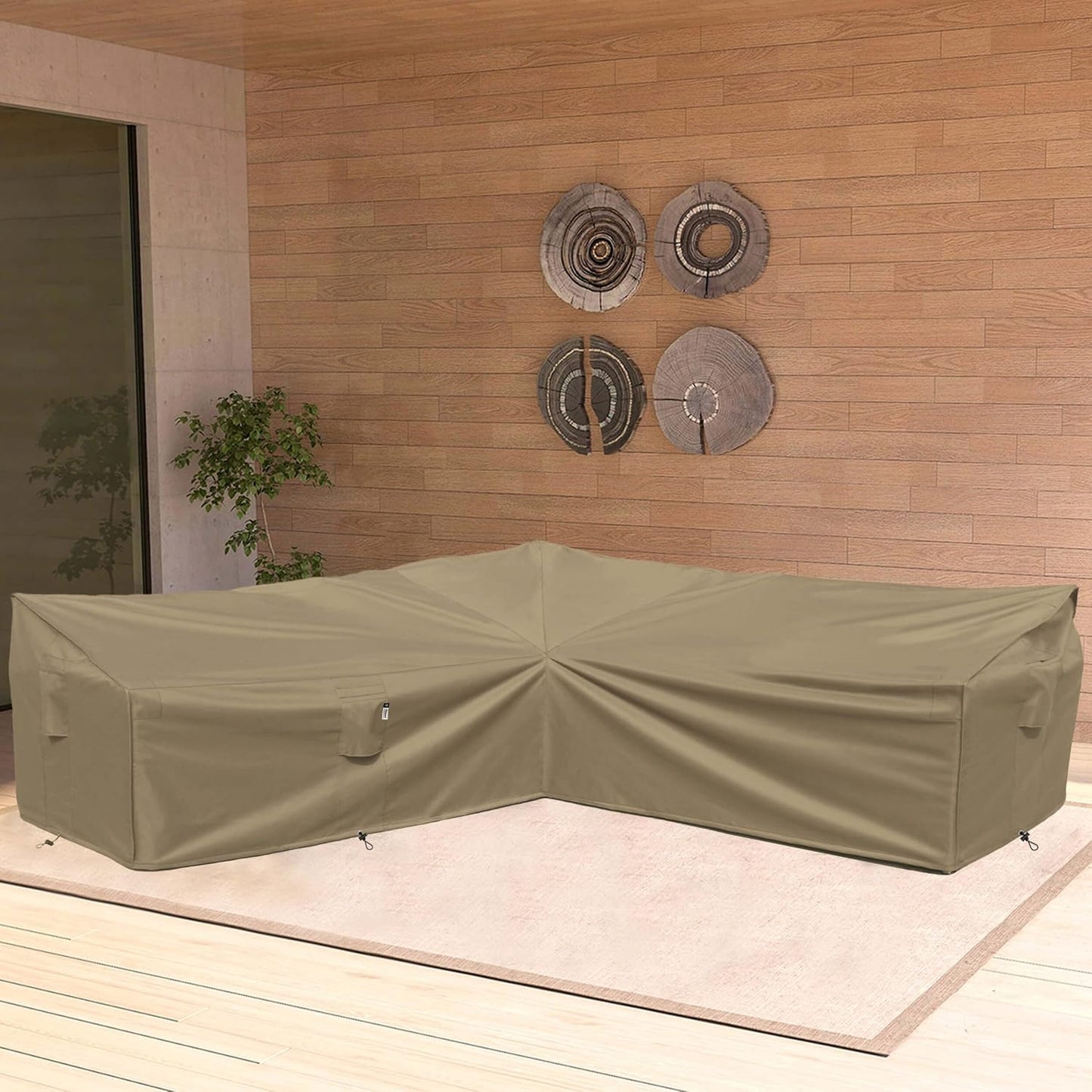 Patio Deck Box Cover, 63x30 Inch Fire Pit Covers with Straps and Handles, Waterproof Heavy Duty Outdoor Furniture Winter Cover for Keter, Suncast, Lifetime Container