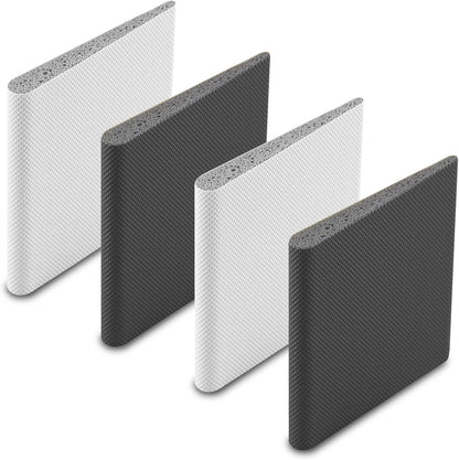4 Pcs Door Corner Seals, Exterior Door Jamb Frame Seal, Self-Adhesive Wedge Draft Stoppers Foam Pads for Weather Stripping Noise Isolating (White)