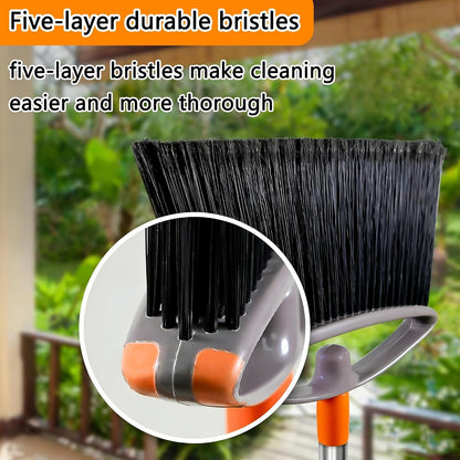 Heavy-Duty Broom, Suitable for Both Indoor and Outdoor use, Ideal for Cleaning Yards, garages, Shopping Centers, Kitchens, Balconies, Offices, and pet Hair