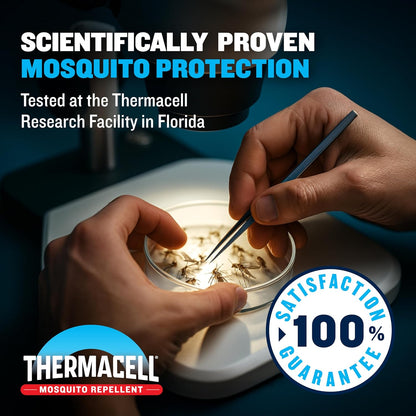 Thermacell Fuel-ZoneGuard Base Fuel Powered Mosquito Repeller; 15-Foot Zone of Scientifically Proven Outdoor Protection; Patio Shield; 12-Hr Refill; DEET-Free; Bug Spray Alternative; Glacial Blue