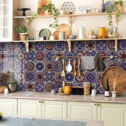 Peel and Stick Backsplash Tile Sticker for Kitchen and Bathroom Walls - 24 Removable 5.9"x5.9" Tiles, Waterproof