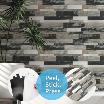 Art3d 10-Sheet Peel and Stick Backsplash Tile for Kitchen Bathroom Fireplace Laundry Room in White Slate with Gold Studded